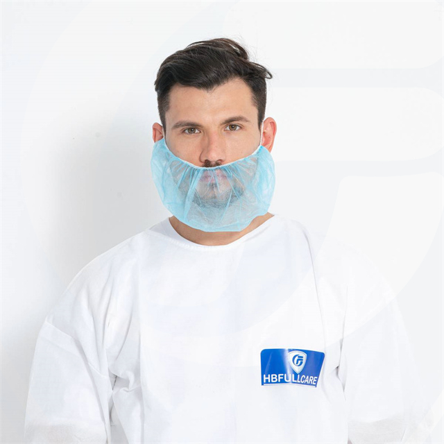 Copri barba monouso in PP con passanti elastici singoli o doppi